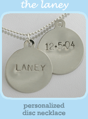 the laney - personalized disc necklace