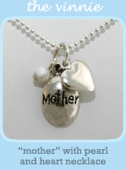 the vinnie - mother with pearl and heart necklace